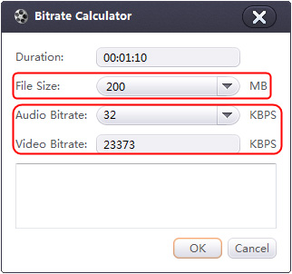 Bitrate Calculator