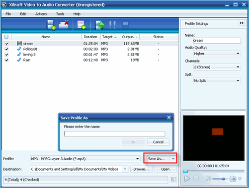 Convert MPEG to MP3